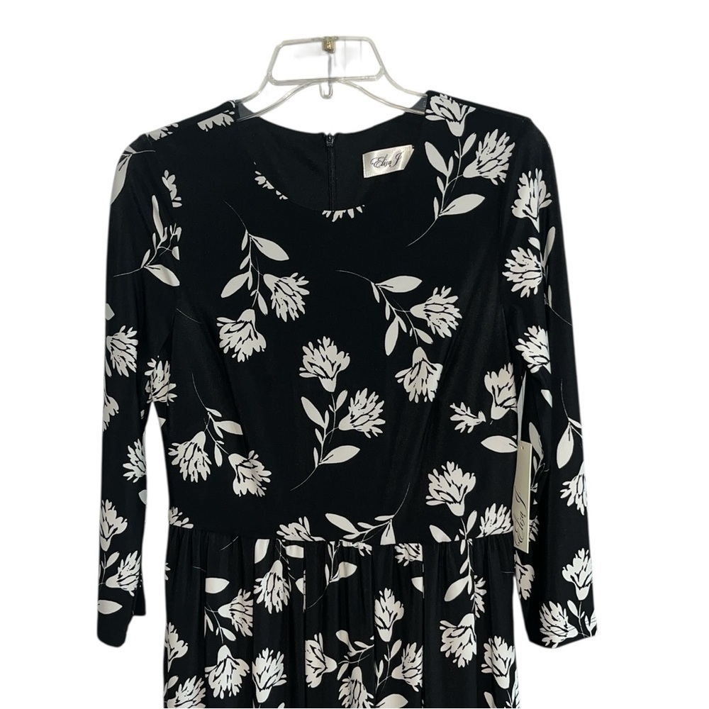 Eliza J Floral Print Fit & Flare Jersey Dress Size 10 NWT - Picture 3 of 11